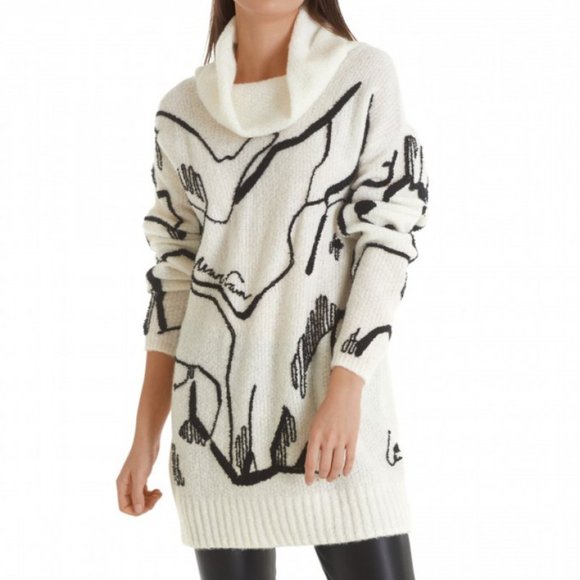 MARC CAIN:  Dalmatian Pattern Sweater - white & black - Picture 2 of 12